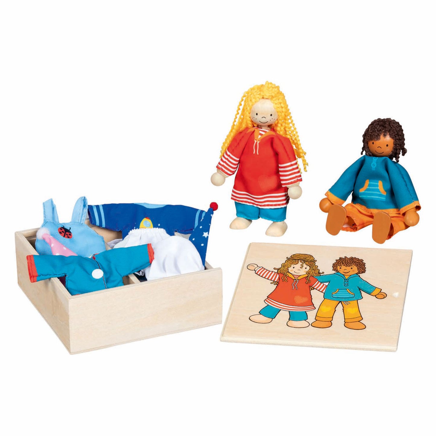 Goki Flexible Dolls Fynja Fabio, 6 tenues