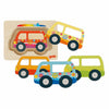 Voiture puzzle en bois Goki, 5 pcs.