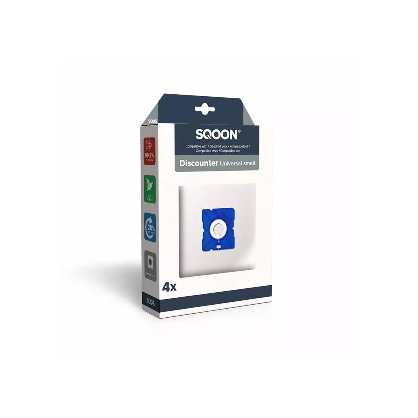 Sac d'aspirateur Sqoon discounter petit 4pcs