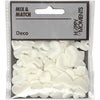 Creativ company coeurs en satin, taille 10+20 mm, épaisseur 1-2 mm, blanc cassé, 70 pièces 1 boîte