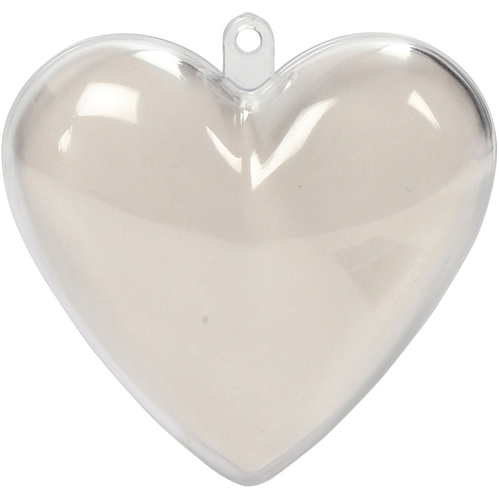 Creativ Company Deco Hart, H: 6,5 cm, transparent, 10 pièces 1 boîte