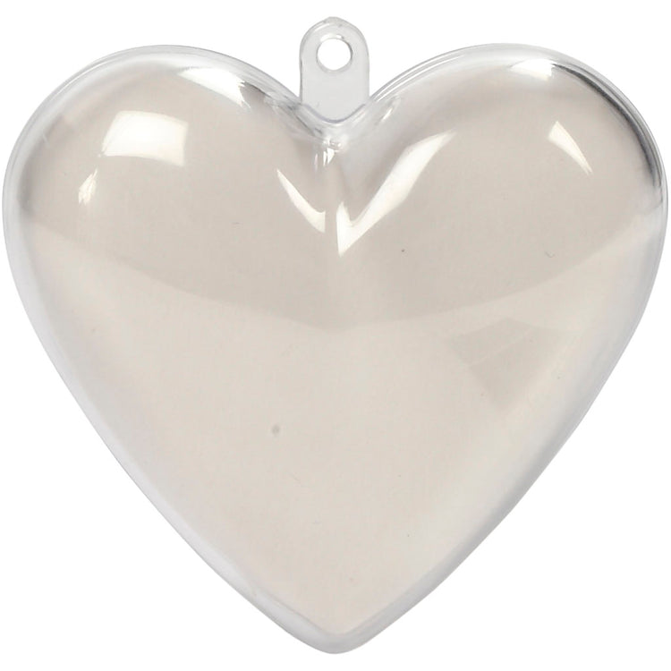 Creativ Company Deco Hart, H: 6,5 cm, transparent, 10 pièces 1 boîte