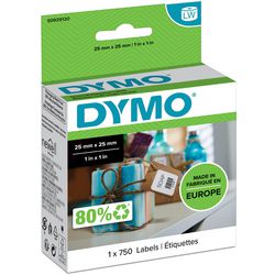 Dymo étiquettes étiqueteuse ft 25 x 25 mm, blanc (750 pièces)