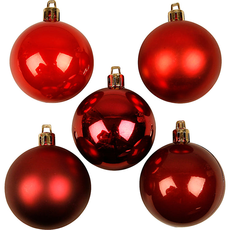 Boules de Noël Creativ company, d 6 cm, harmonie rouge, 20 pièces 1 boîte
