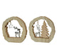 Objet déco avec renne mdf 14,5cm