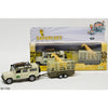 Kids Globe Die Cast Land Rover avec un semi-remorque, 29 cm