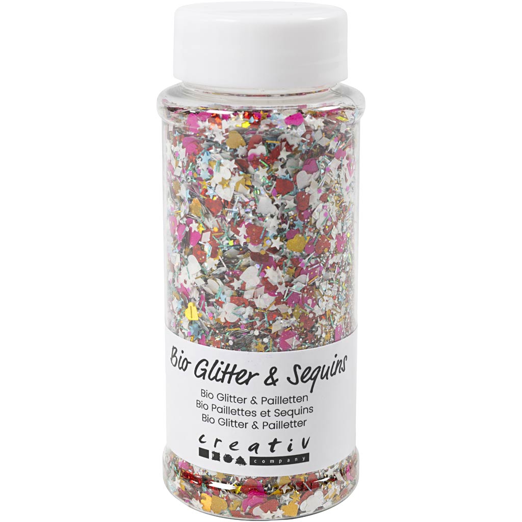 Creativ company paillettes bio scintillantes, différentes couleurs, 140 ml 1 boîte
