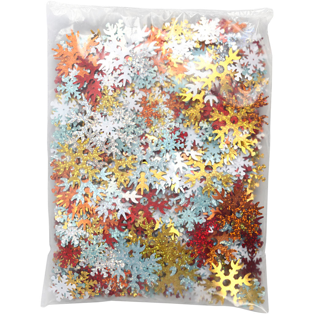 Paillettes Creativ company, taille 25+45 mm, différentes couleurs, 250 gr 1 boîte