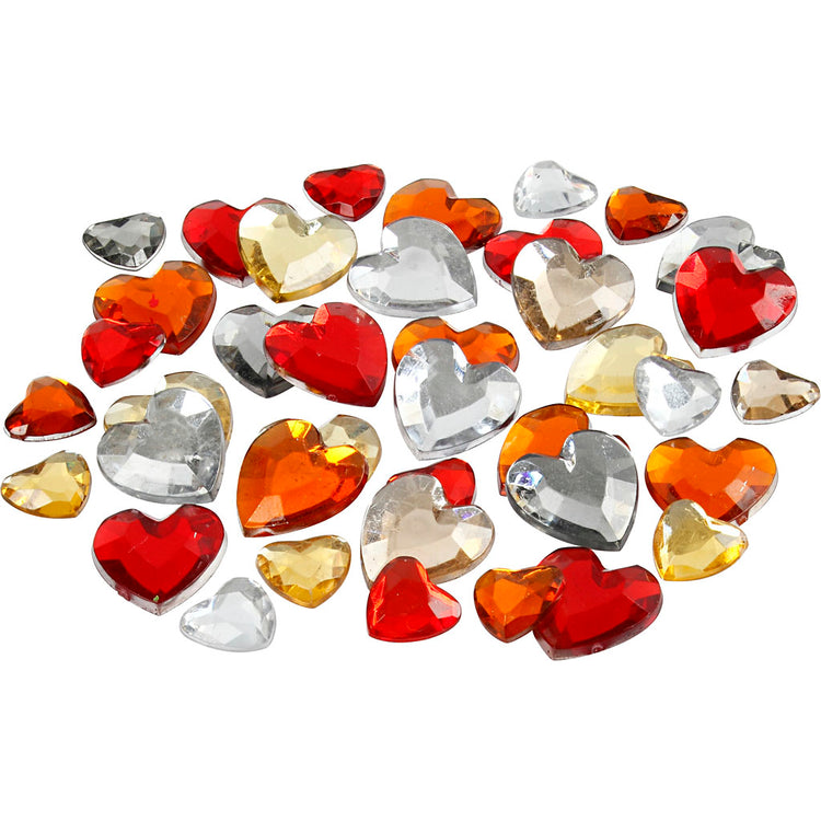 Strass Creativ company, taille 6+10+14 mm, harmonie rouge, 252 pièces 1 boîte