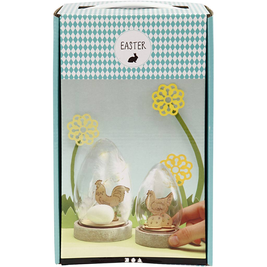 Creativ company cloches avec décoration, h: 12+15,5 cm, 2 pièces 1 boîte