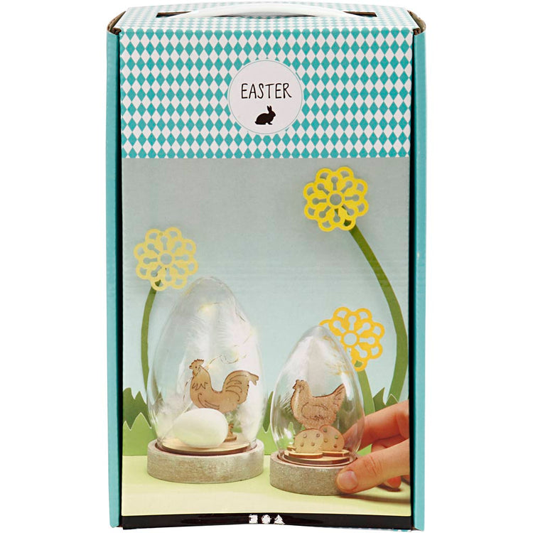 Creativ company cloches avec décoration, h: 12+15,5 cm, 2 pièces 1 boîte