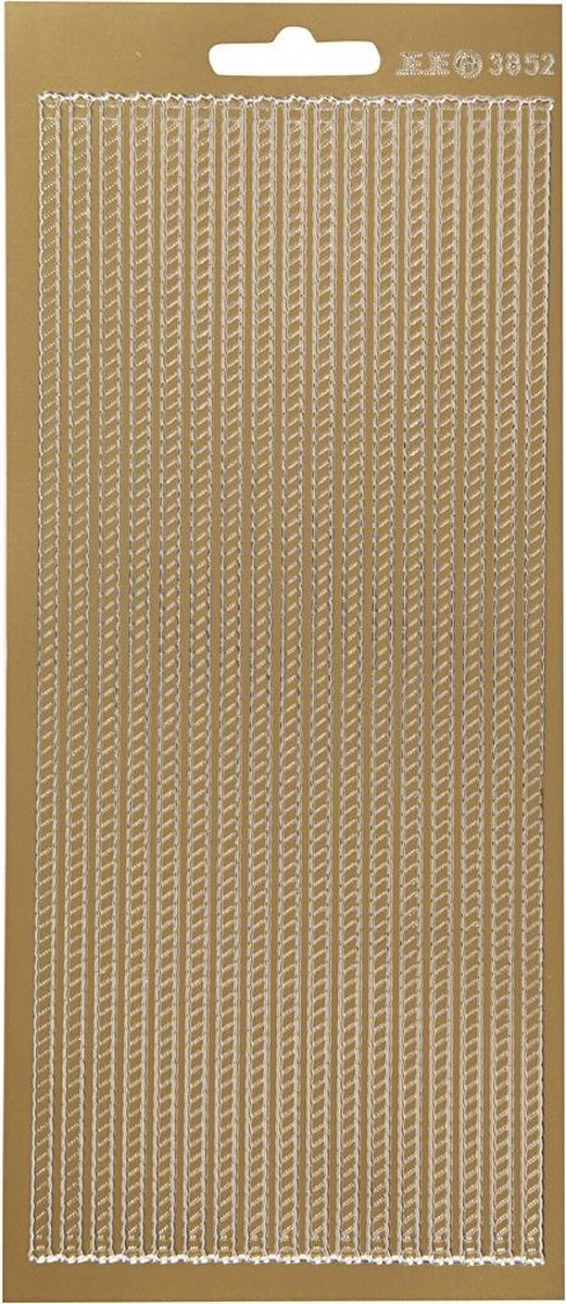 Creativ company autocollants, bordures, feuille 10x23 cm, or, 1 feuille