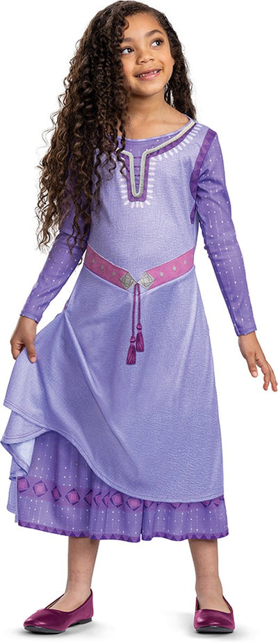 Déguisement Disney - wish, robe asha deluxe, taille m (7-8 ans), fille
