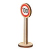 Ensemble de panneaux de signalisation en bois Goki - 40 pièces.