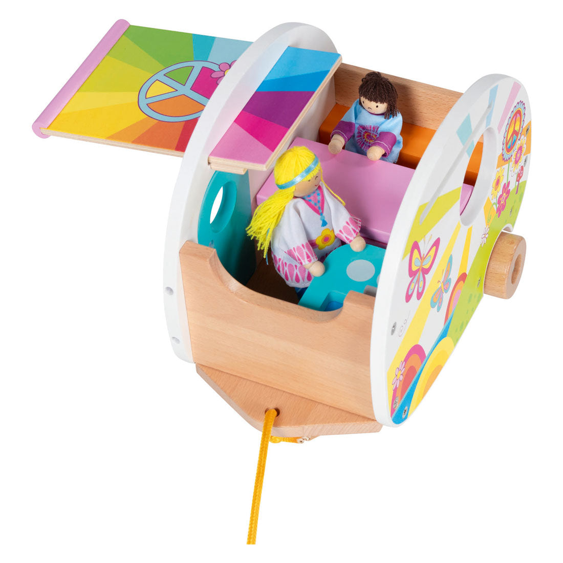 Jouets de caravane de campeurs heureux en bois Goki