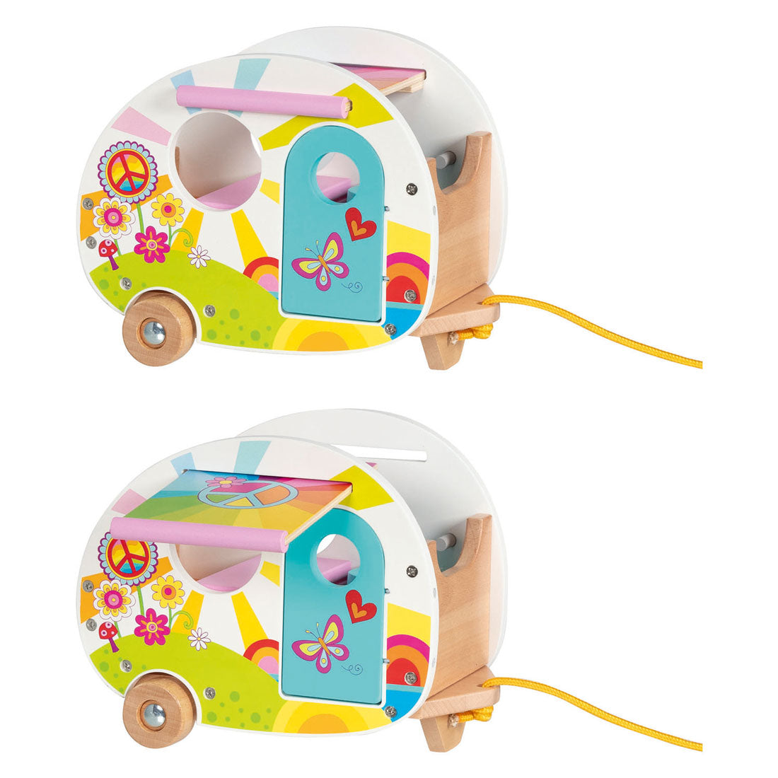Jouets de caravane de campeurs heureux en bois Goki