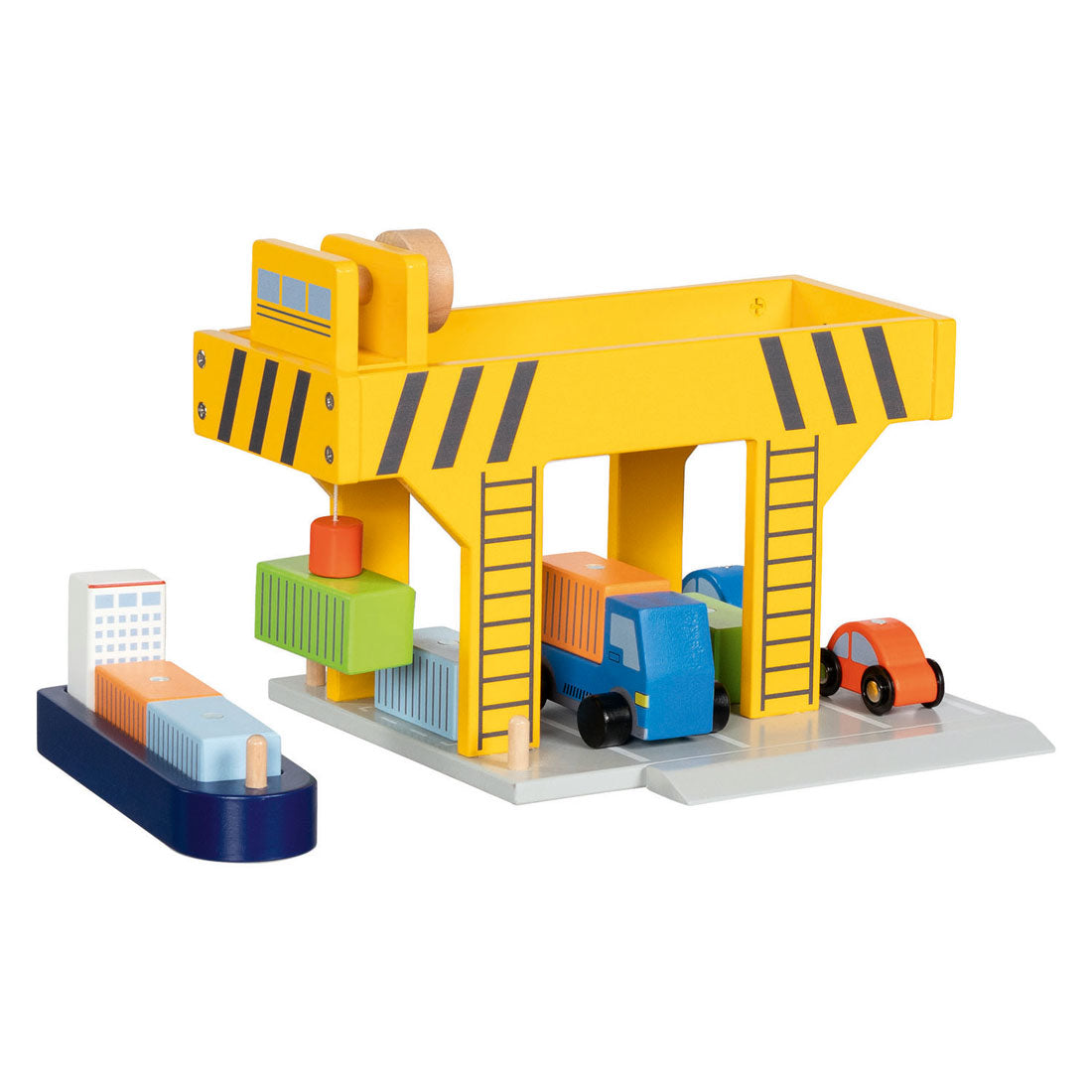 Grue portuaire en bois Goki - 13 pcs.