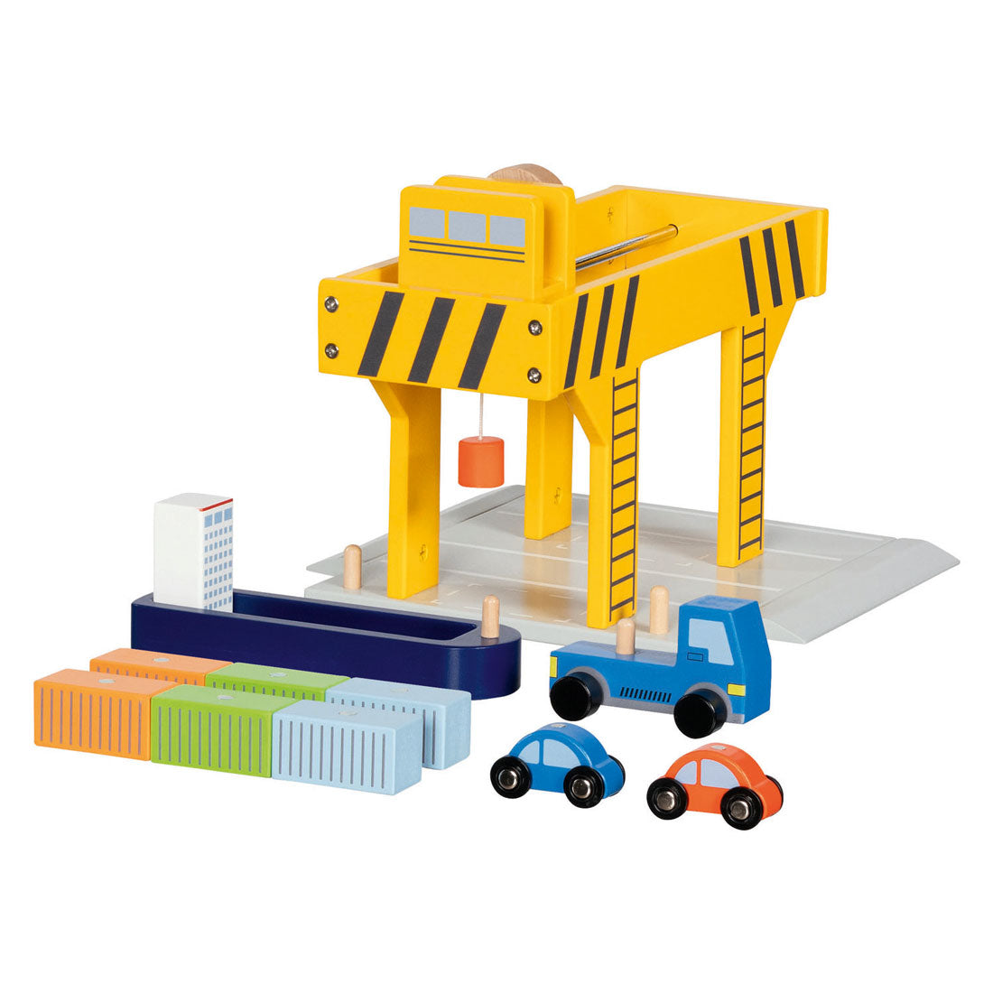 Grue portuaire en bois Goki - 13 pcs.