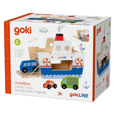 Ferry en bois Goki avec 3 véhicules