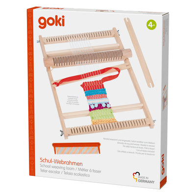 Métier à tisser en bois Goki pour école avec peigne - 25cm