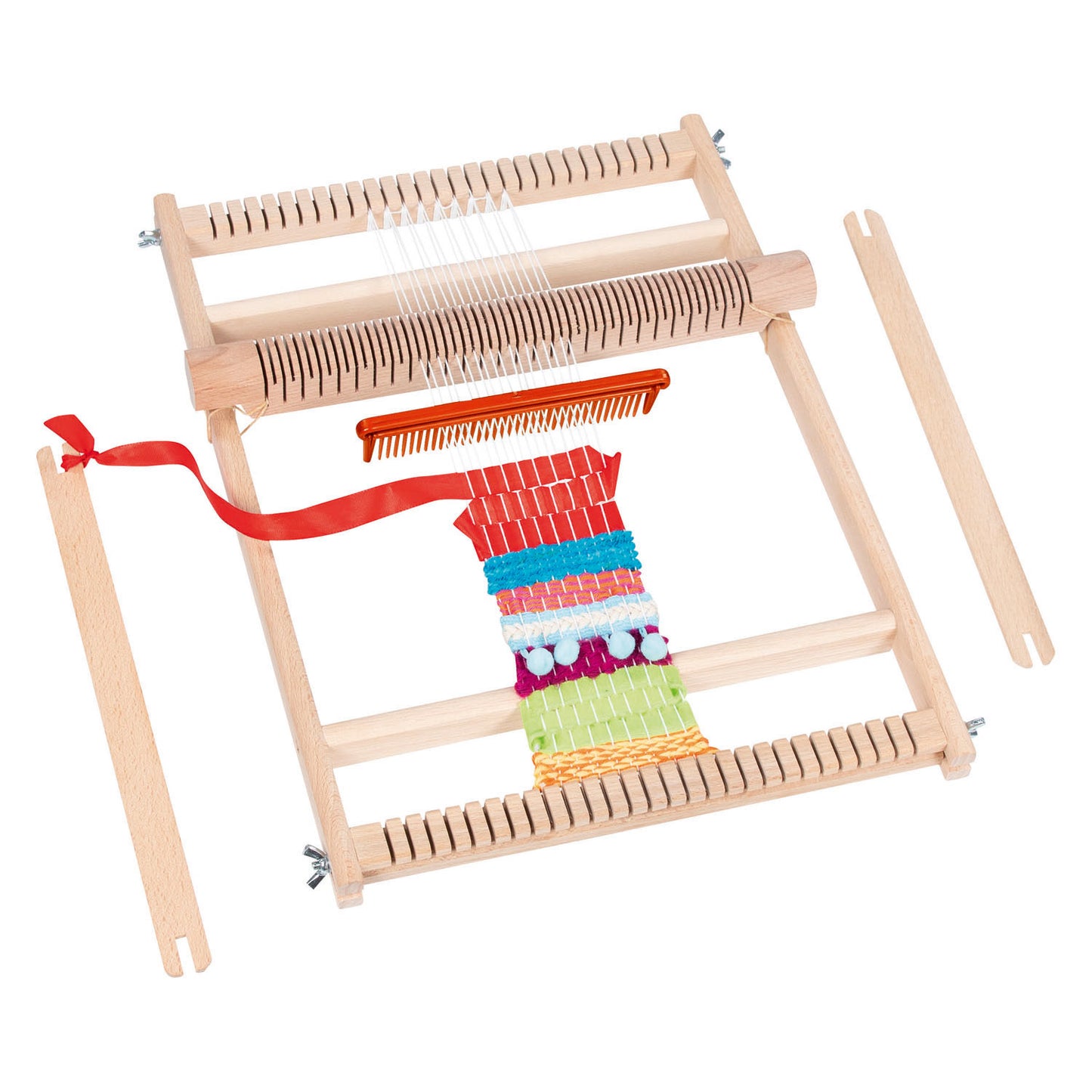 Métier à tisser en bois Goki pour école avec peigne - 25cm