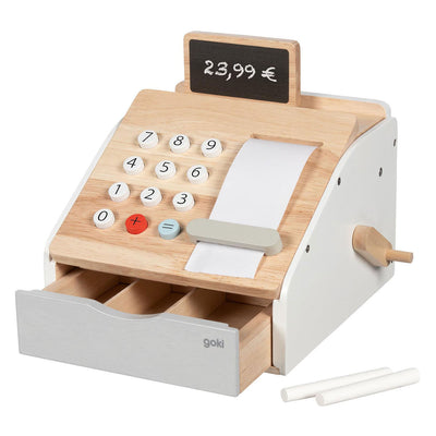 Goki Wooden Toy Kassa avec son, 4dlg.