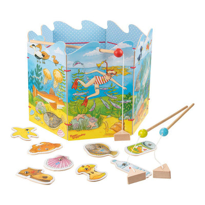 Goki Wooden Fish Game Peggy Diggedey, 16dlg.