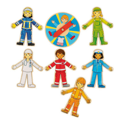 Goki Wooden Puzzle Game Professions, 38dlg.