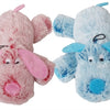 Chien velu rose bleu assorti