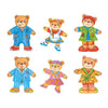 Goki Wooden Dressing Puzzle Bears in Houten Box, 36st.