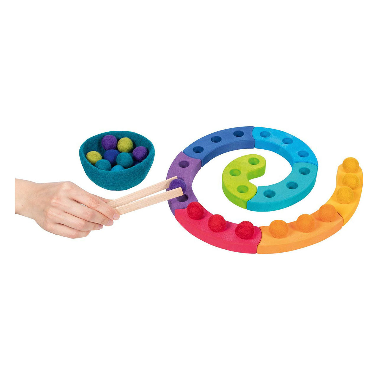 GOKI WOODEN COLOR SORING Game Spiral, 29dlg.