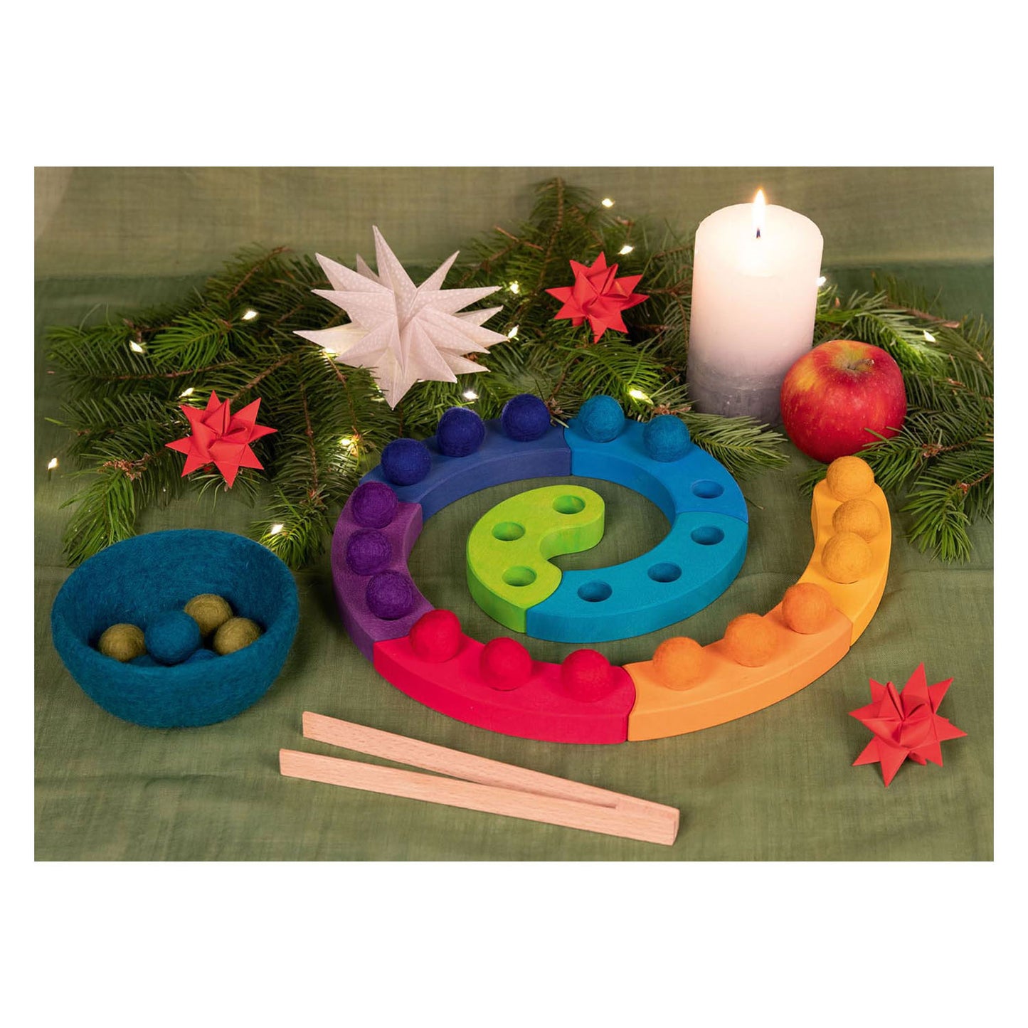 GOKI WOODEN COLOR SORING Game Spiral, 29dlg.