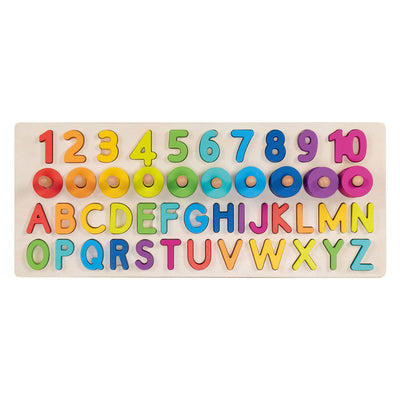 Puzzle alphanumérique en bois Goki, 91dlg.