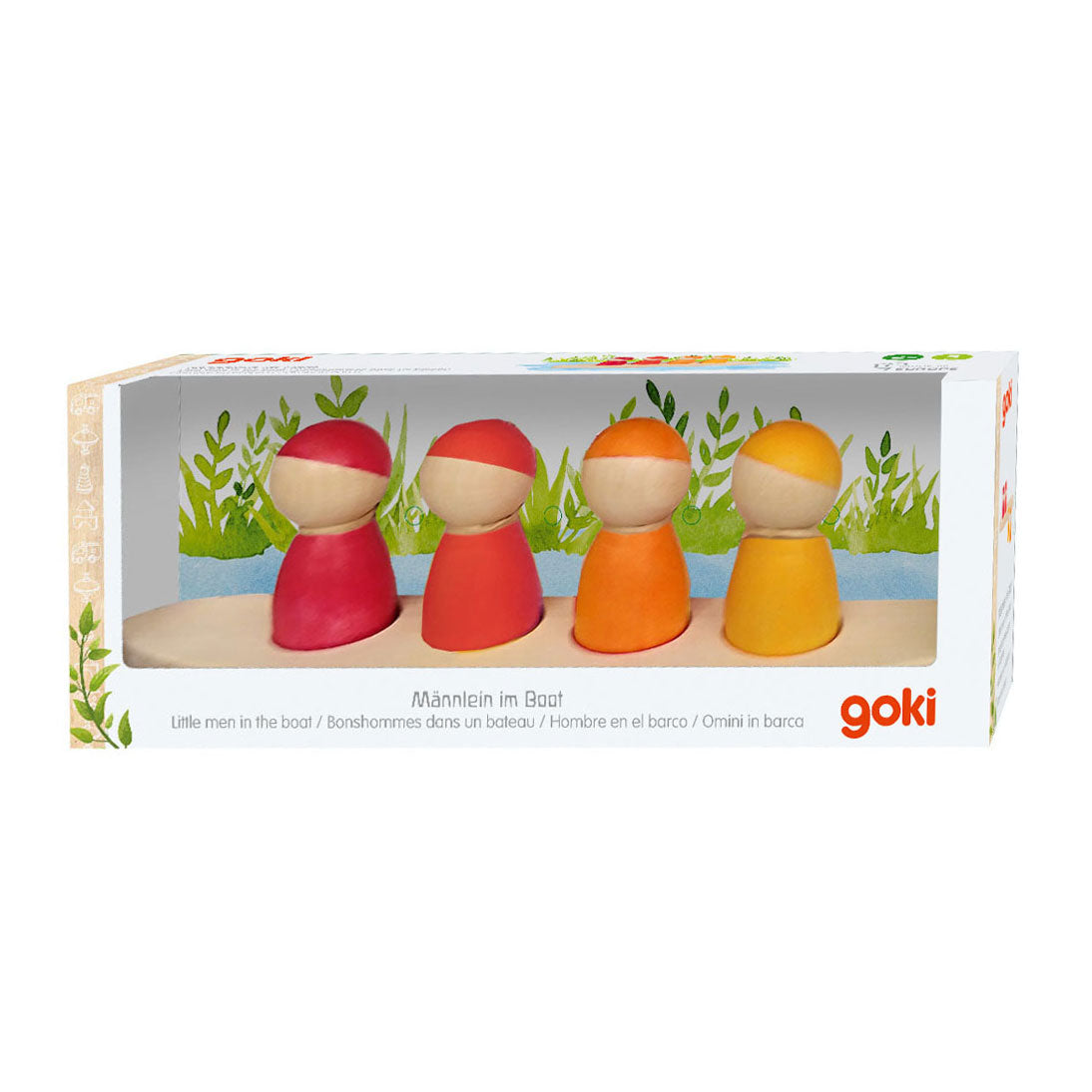 Goki Wooden Play figures dans un bateau, 5dlg.