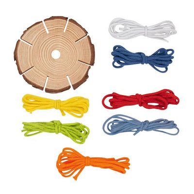 Bracelets à disque tresse en bois goki faire un ensemble d'artisanat