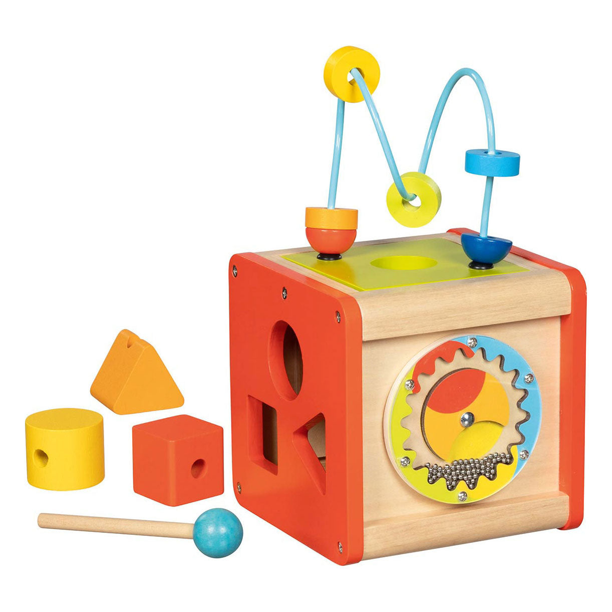 Goki Wooden Activity Kubus Beatbox and Motoric Piral