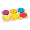 Fractions de puzzle en cuir en bois Goki, 22pcs.