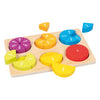 Fractions de puzzle en cuir en bois Goki, 22pcs.