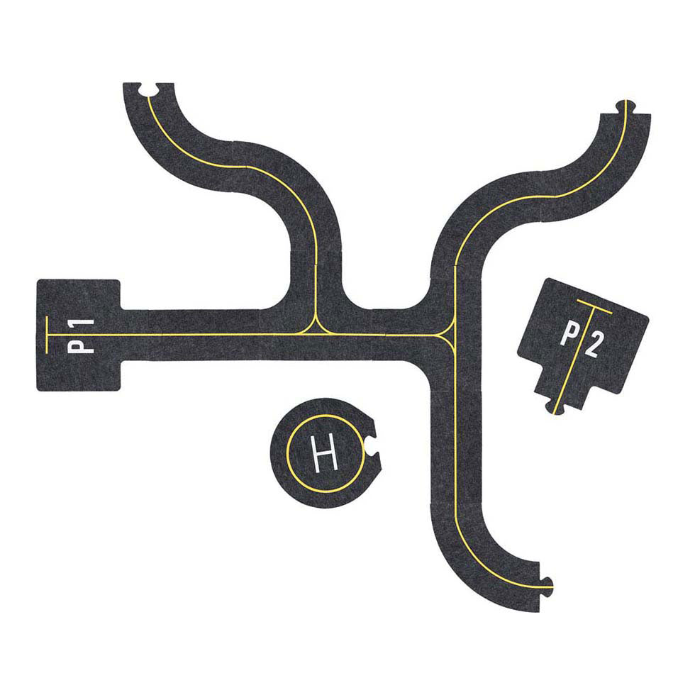 Goki Play Set Road Parts aéroport avec accessoires - 26dlg.