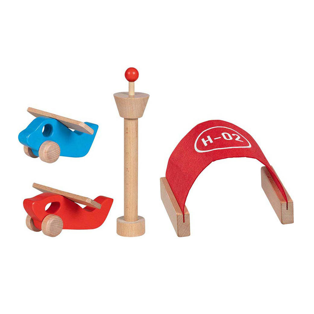 Goki Play Set Road Parts aéroport avec accessoires - 26dlg.