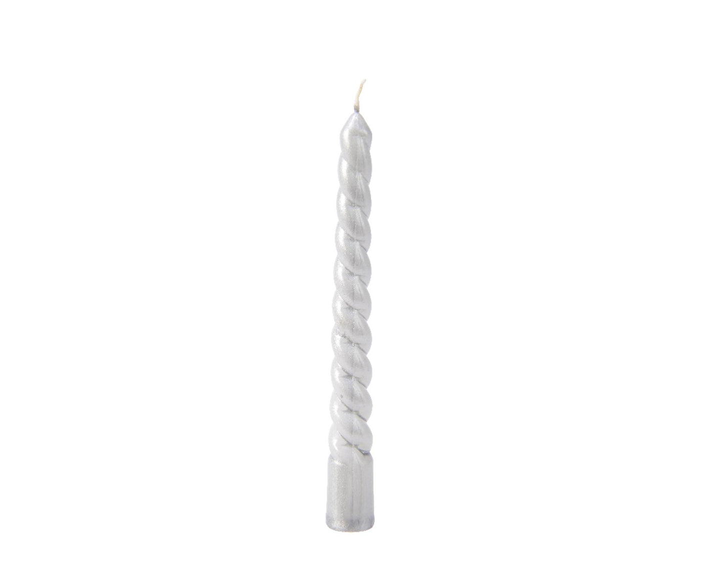 Decoris bougie de sapin de Noël argent ø1,2x10cm lot de 8