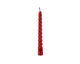 Bougie de sapin de Noël Decoris rouge ø1,2x10cm lot de 8