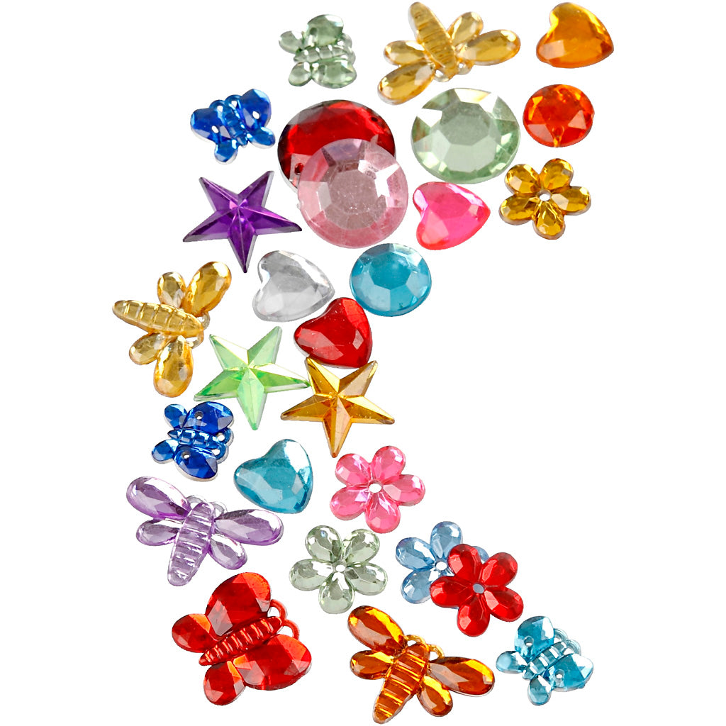 Strass Creativ company, d 6-16 mm, différentes couleurs, 32 boîtes 1 boîte