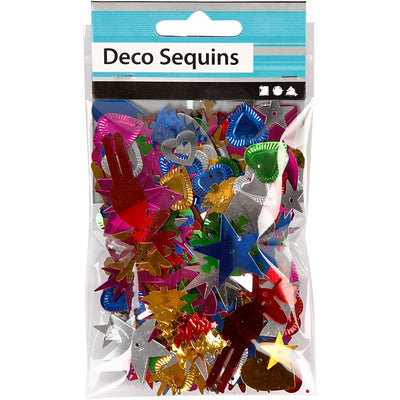 Paillettes Creativ company, taille 8-50 mm, couleurs fortes, 35 gr 1 boîte