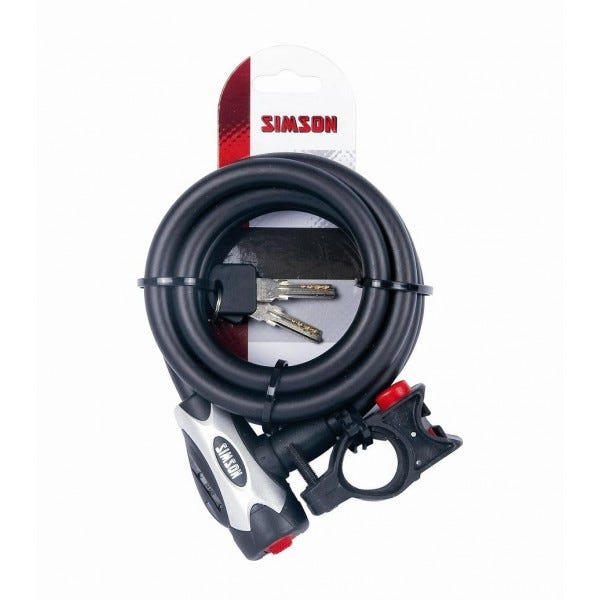 Simson Cable lock Pro 12x180 noir