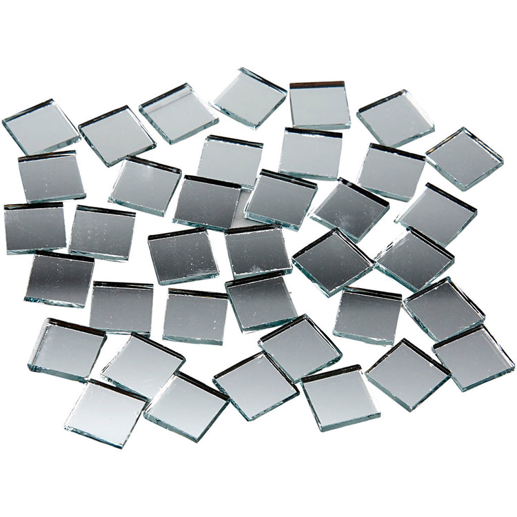 Carreaux de mosaïque miroir Creativ company, format 10x10 mm, épaisseur 2 mm, 500 pièces 1 boîte