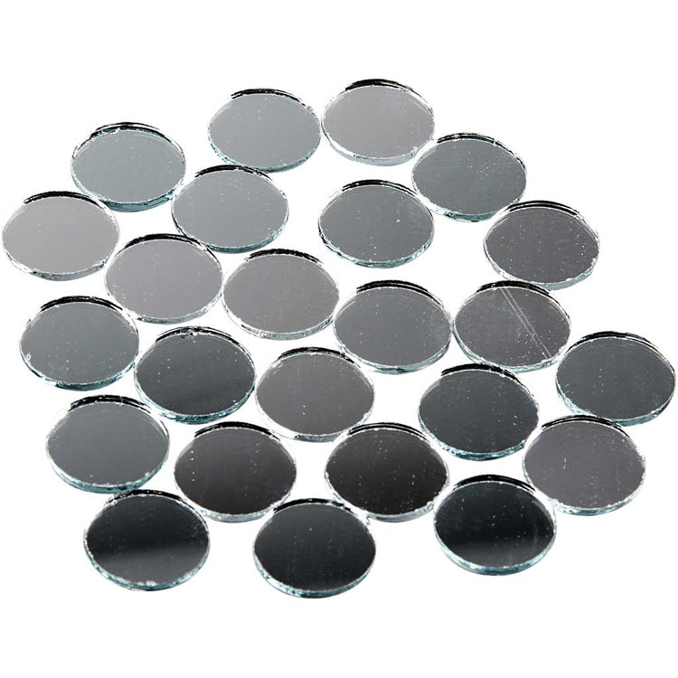 Creativ Company Mirror Mosaic Tiles, rond, D 18 mm, dikte 2 mm, 400 pièces 1 boîte