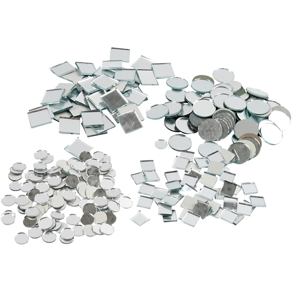 Carreaux de mosaïque miroir Creativ company, d 10-18 mm, épaisseur 2 mm, 1900 pièces 1 boîte