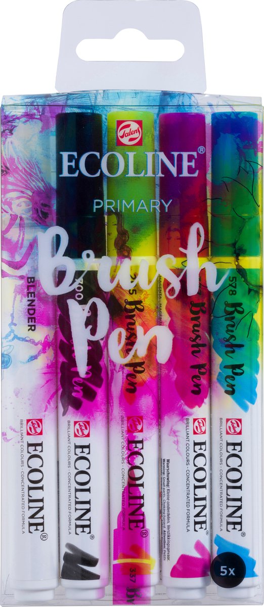 Ensemble de stylos pinceaux Ecoline primaire | 5 couleurs