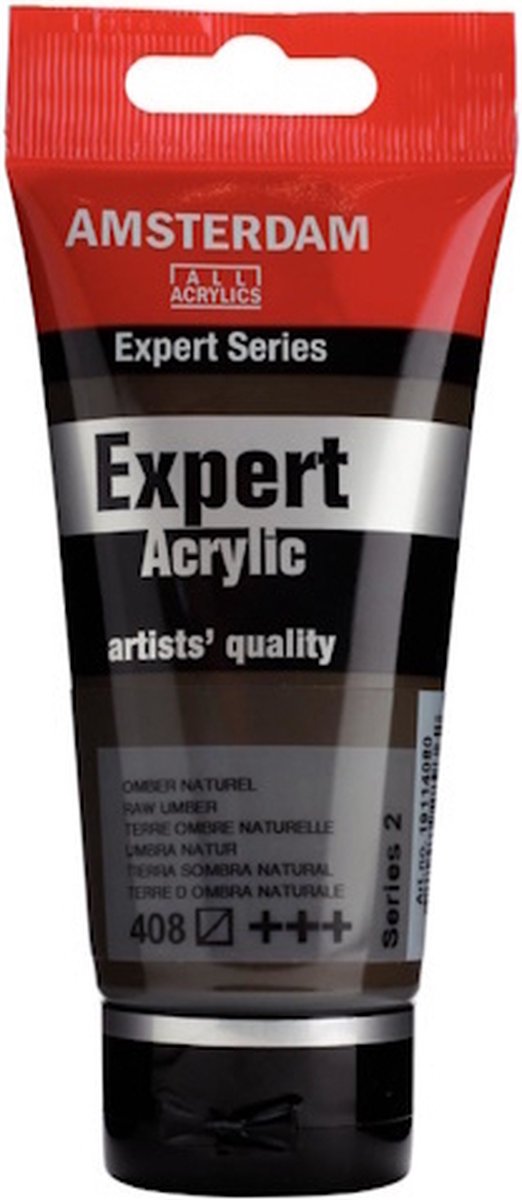 Peinture acrylique expert Amsterdam - peinture acrylique marron - #408 umber natural - peinture acrylique - peinture acrylique - peinture acrylique - peinture hobby - peinture peintre - peinture hobby marron - 75ml